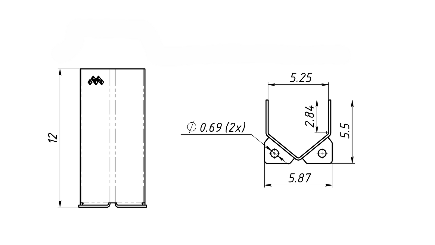 PROTECTEUR D'ÉCHELLE 5 po. DE LARGE X 12 po. DE HAUT