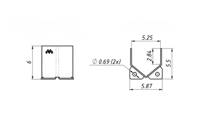 RACK FRAME GUARD 5" WIDE X 6" HIGH