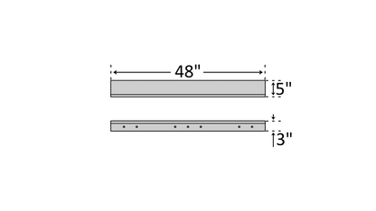 STOPPER EN ACIER ANGLE 48 po.